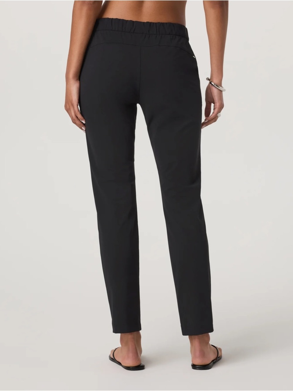 Vuori Black Elastic-Waist Straight Leg miles ankle Pants size small comfortable - Picture 11 of 12